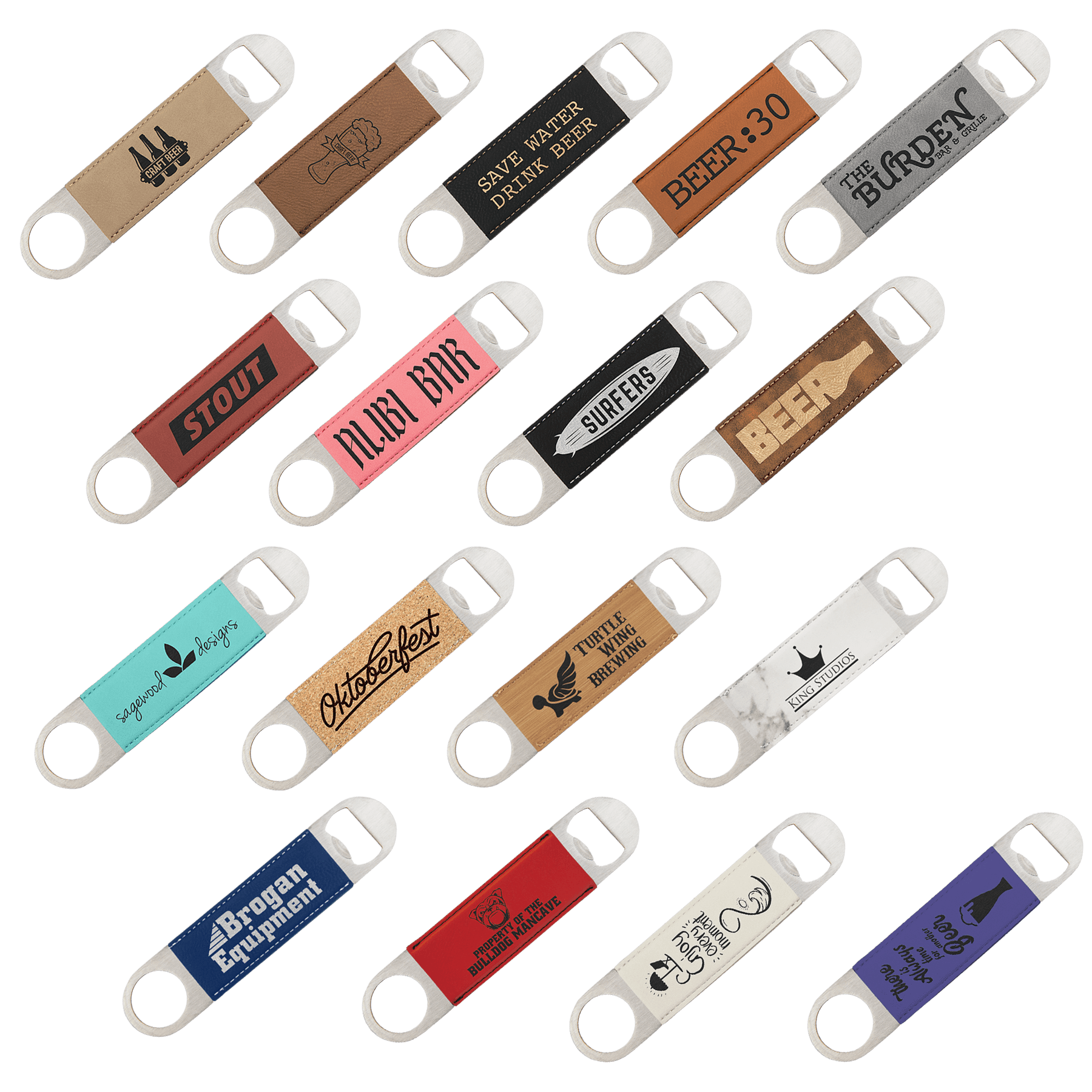1 1/2" x 7 Leather Bottle Opener