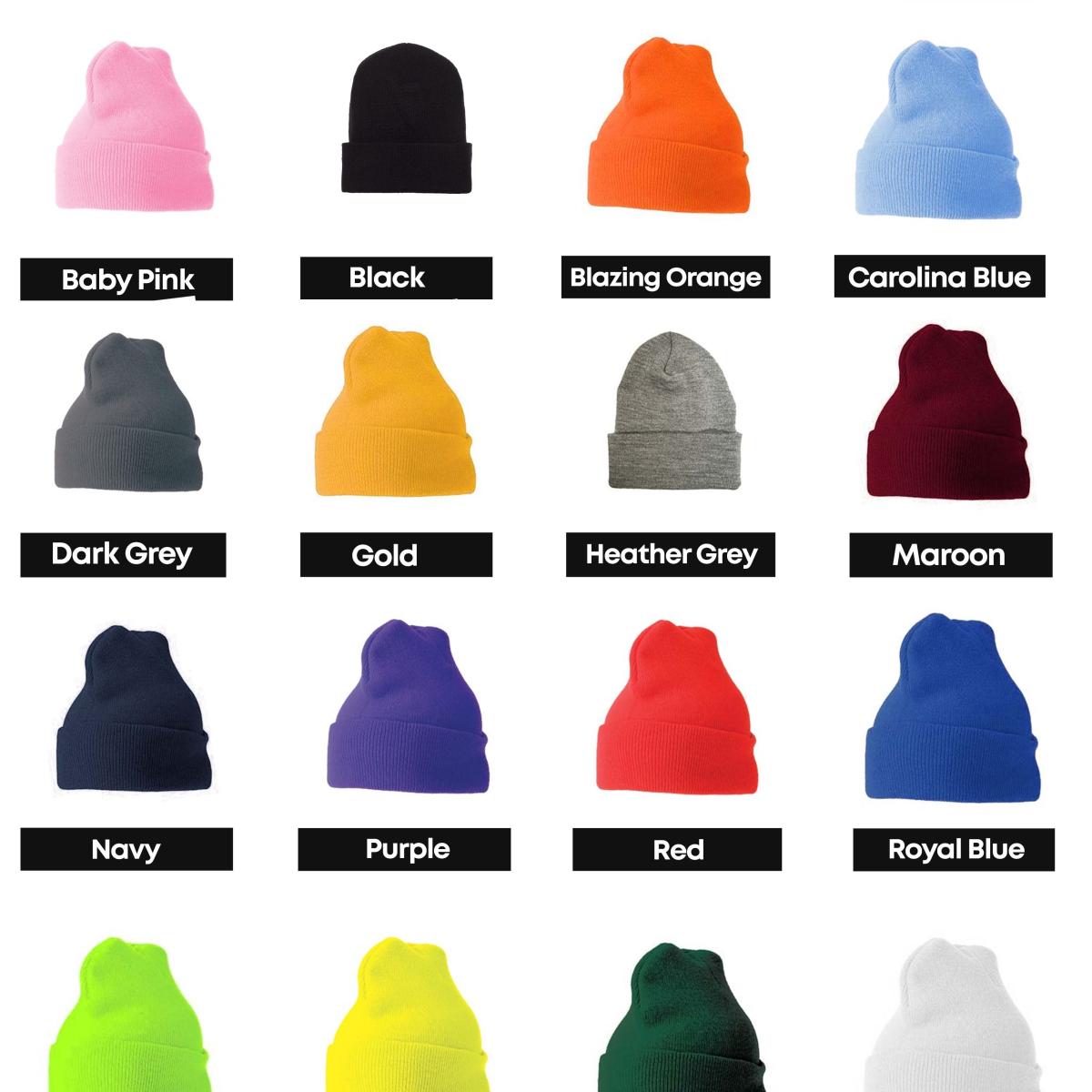 Custom Leather Patched Beanies