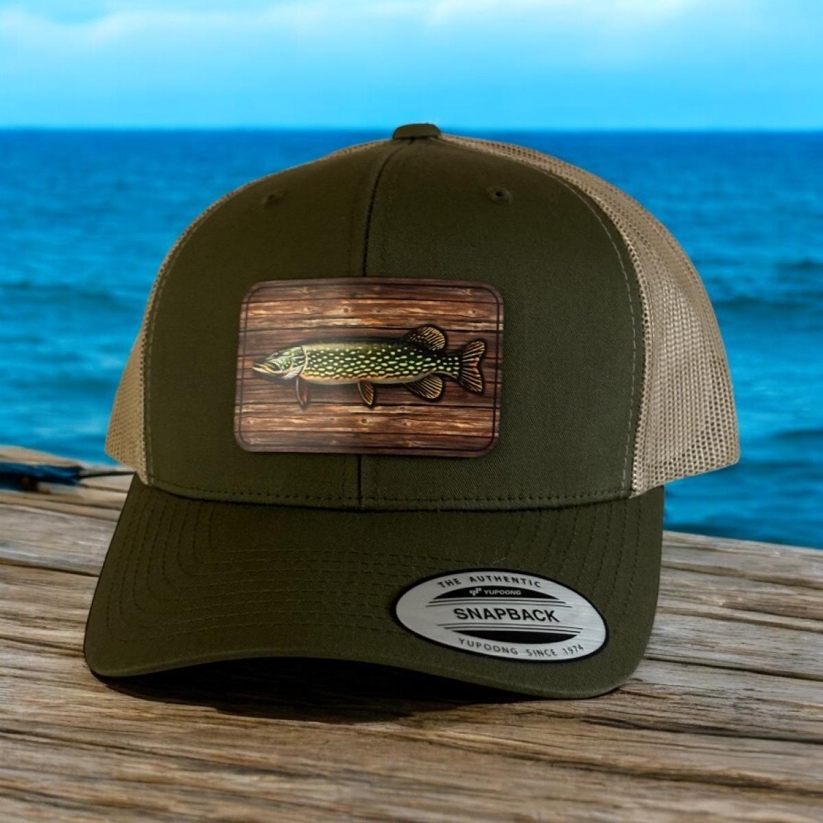 Northern Pike with Wooden Background